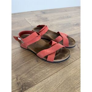 PAPILLIO 37 strappy Leather Coral Birkenstock Lola Wedge Sandal Strap summer